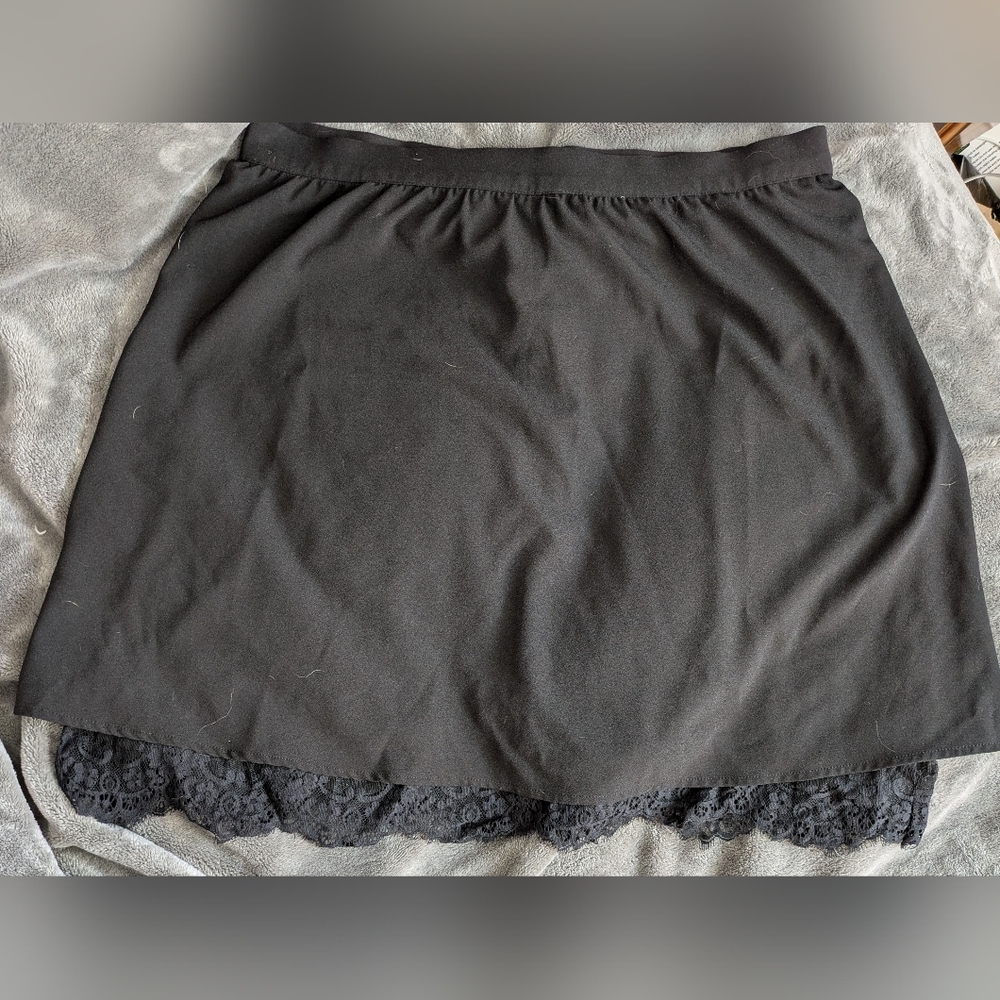2/$10 Smart SetBlack Embellished Mini A-Line Skirt